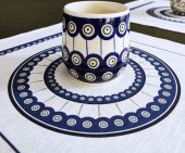 linen napkin - Polish pottery